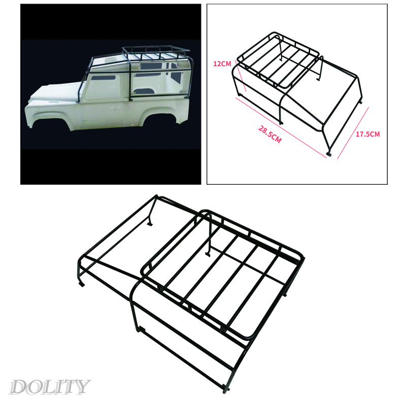 [DOLITY]RC 1/10 Roof Luggage Rack Crawler Short Truck Shell Cover D90