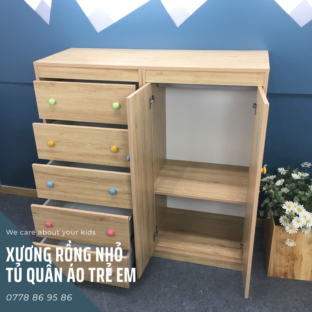 SET 2 tủ quần áo trẻ em bằng gỗ giá tốt_XRN