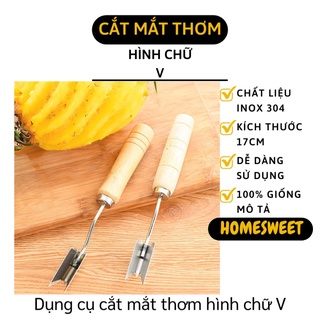 Dao Gọt Thơm - Dụng Cụ Gọt Mắt Thơm, Mắt Dứa Chữ V Siêu Nhanh, Tiết Kiệm Thời Gian 5816