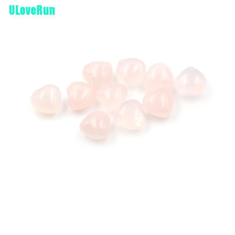 1 Đá Thạch Anh Hình Trái Tim Màu Hồng Xinh Xắn