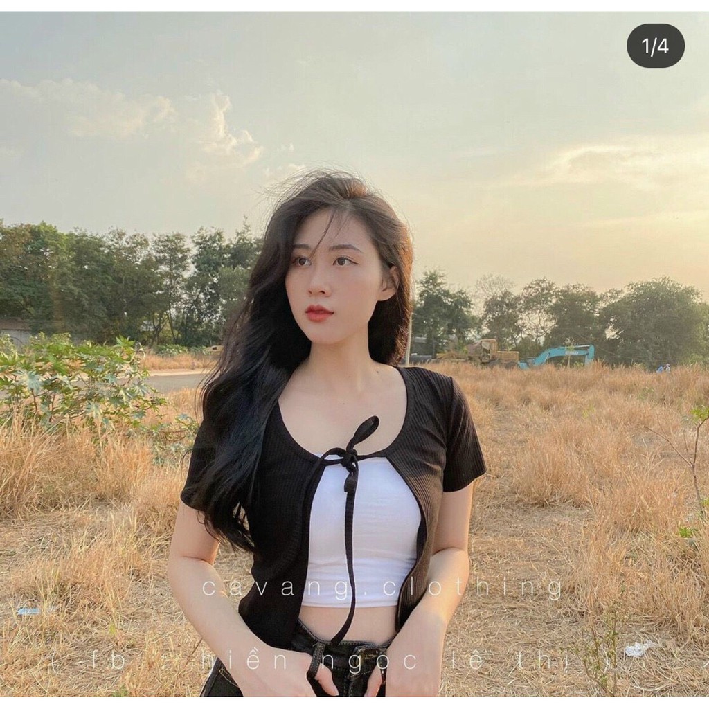 Áo Croptop ⭐ 𝑭𝑹𝑬𝑬 𝑺𝑯𝑰𝑷⭐ Áo Croptop Khoác Cột Day Tay Ngắn Phong Cách Cá Tính, Thời Trang Hàn Quốc CT41 | BigBuy360 - bigbuy360.vn