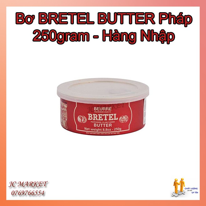 Bơ BRETEL BUTTER Pháp 250gram