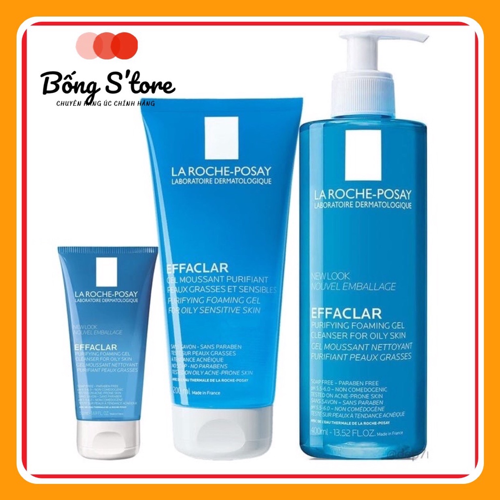 Sữa Rửa Mặt La RoChe Posay Effaclar Dành Cho Da Dầu Mụn, Nhạy Cảm - Hàng Chính Hãng Tem Bill Đầy Đủ