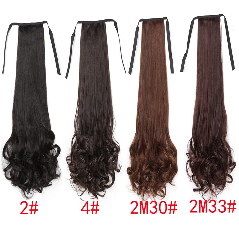 Tóc giả Wigsin hình đuôi ngựa xoăn tổng hợp 3 độ dài tự chọn