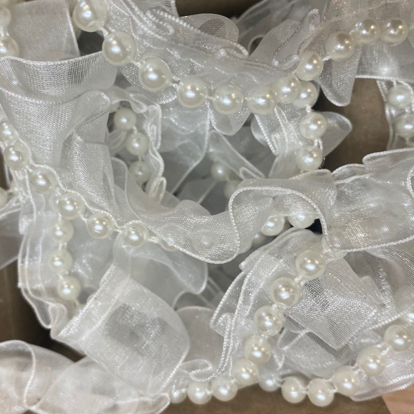 Dây Viền Hạt - Ren Viền - Ren Bèo Trang Trí Áo Váy