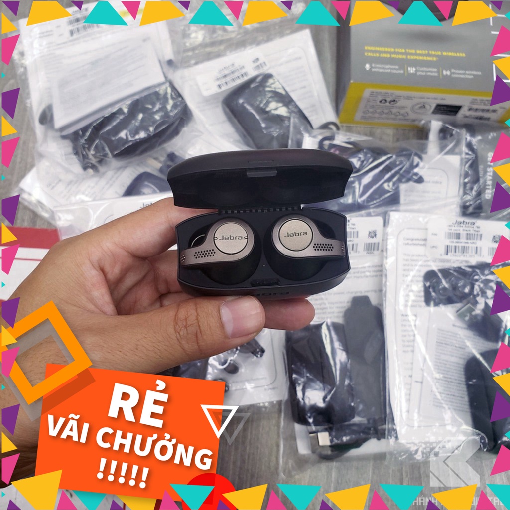RẺ KINH KHỦNG Tai Nghe Bluetooth Jabra Elite 65t Titanium Black True Wireless Earbuds RẺ KINH KHỦNG