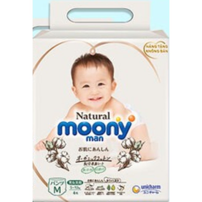 Tã quần và dán Moony Natural size NB4/ S4/ M4/ L4/ XL4