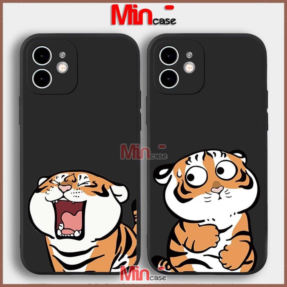 Ốp lưng iPhone cạnh viền vuông silicon mềm dẻo bảo vệ camera cho iphone 6/6s/7/8/X/XS/Xr/11/12/13 Pro Plus Max Hổ Cute