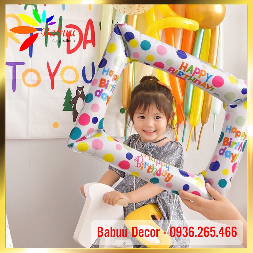 Bóng hình khung chụp ảnh trang trí sinh nhật Babuu Decor