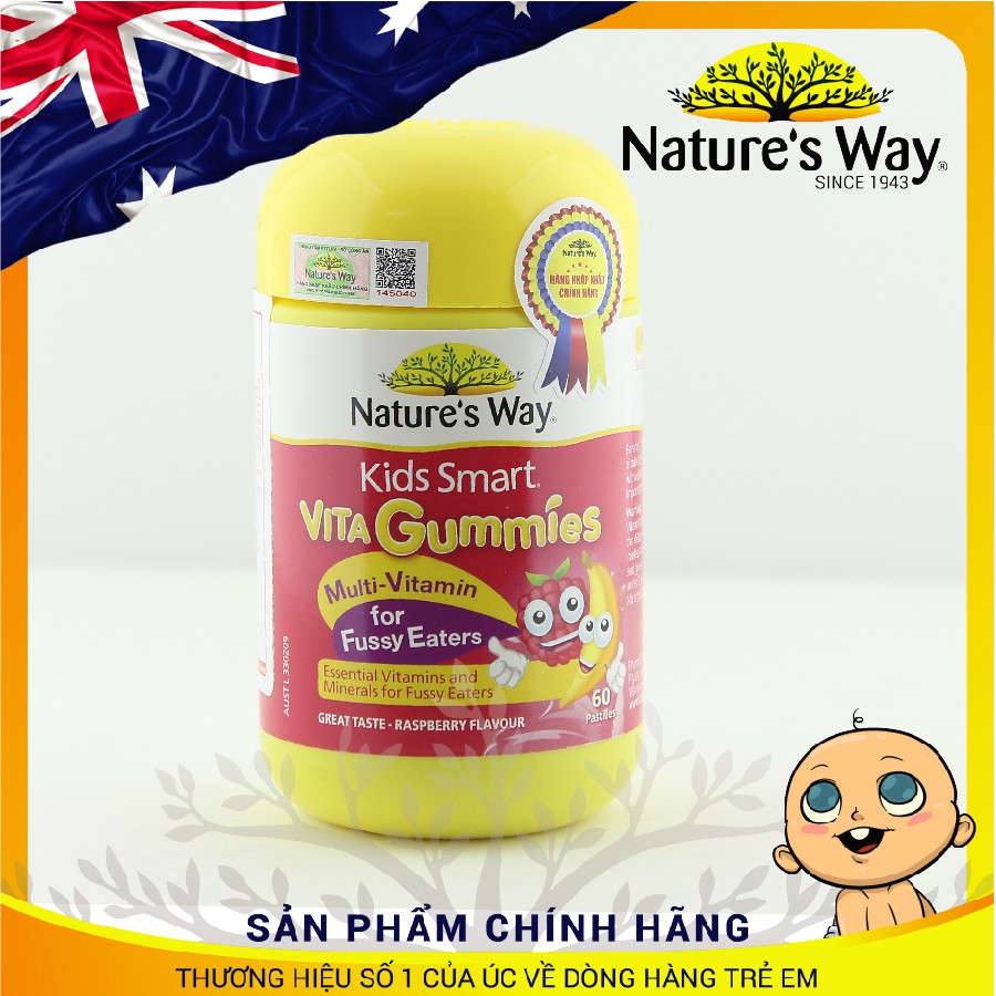 Nature's Way Kids Smart Vita Gummies MultiVitamin - Vitamin tổng hợp cho trẻ biếng ăn