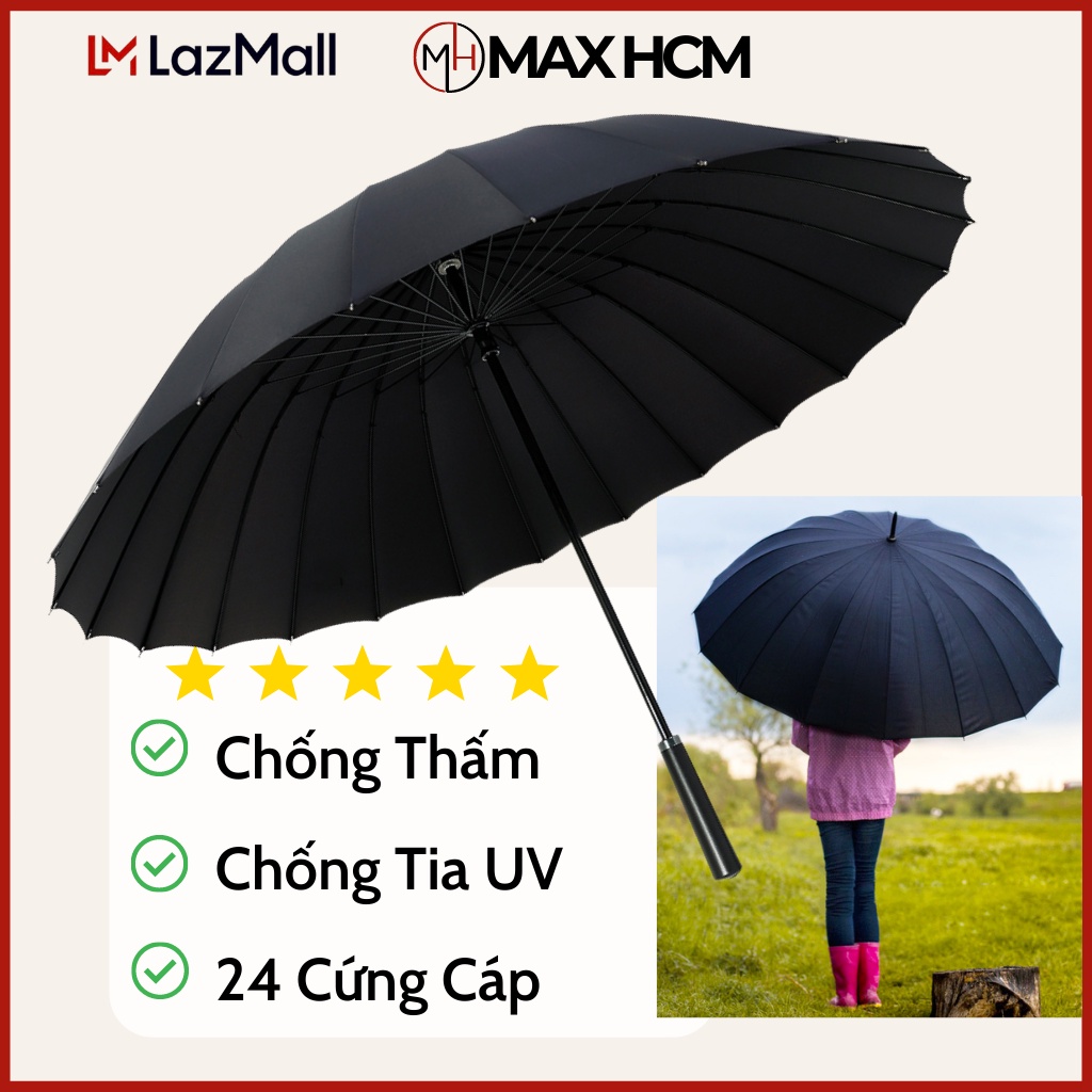 Ô Dù Siêu To Che Nắng Mưa Với 24 Nan Kép Cứng Cáp, Dù Siêu To Che Nắng Mưa, Chống Tia UV, Chống Thấm Cực Tốt