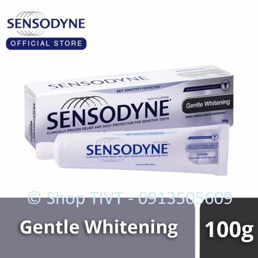 Sensodyne Gentle Whitening 100g Thái Lan, kem đánh răng làm trắng, sạch răng, ngừa cao răng, thơm mát tự nhiên-TIVT