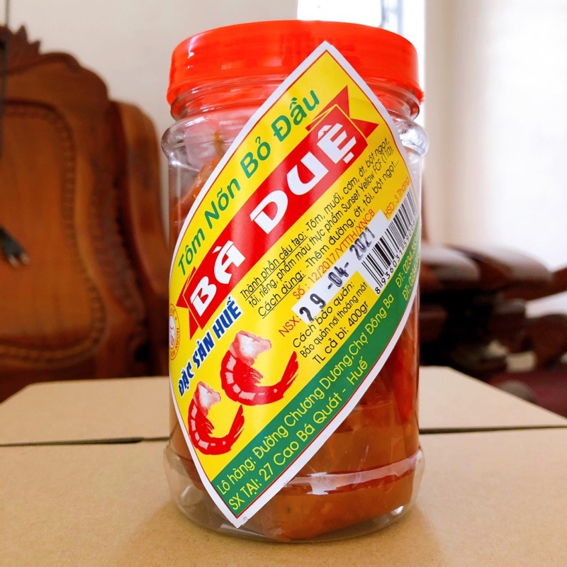1 hủ Tôm chua Bà Duệ 400g  loại đặc biệt - Đặc sản Huế