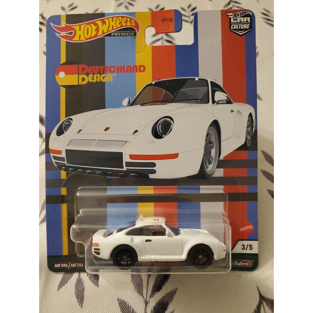 (Premium bánh cao su) Xe mô hình Hot Wheels 1/64 Car Culture Deutschland Design Porsche 959 (1986) (new)