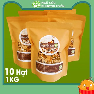 Ngũ cốc nguyên hạt ăn sáng dinh dưỡng Phương Uyên mix từ 10 loại hạt tốt cho mọi lứa tuổi gói 1kg NCNG10H1kG