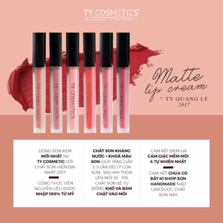 Son kem lỳ matte lip cream Ty comestic