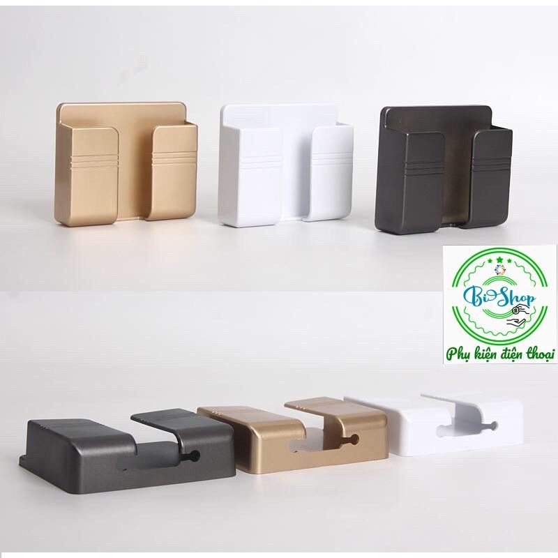 🍀 Kệ Dán Tường Để Điện Thoại, Remote - Giá Đỡ Sạc Điện Thoại Thông Minh Đa Năng Tiện Lợi