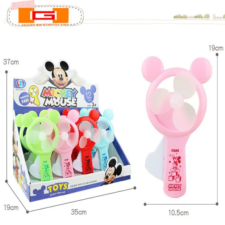 Quạt MINI cầm bóp tay hình dáng MICKEY MOUSE-Màu Ngẫu Nhiên