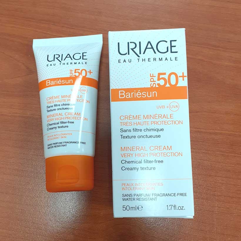 [Mã FMCGM100 - 10% đơn 500K] Kem Chống Nắng Màng Lọc Khoáng Bariésun SPF50+ Crème Minerale 50ml - Uriage