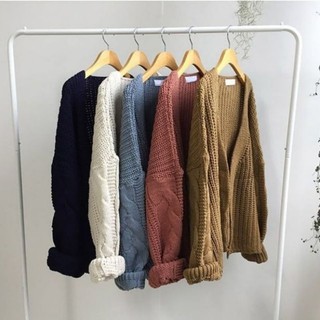 Áo khoác len cardigan thừng