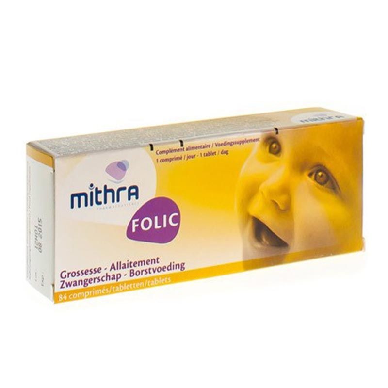 Viên Uống Bổ Sung Axit Folic Cho Mẹ Bầu, trẻ em - Mithra Folic nhập khẩu Bỉ