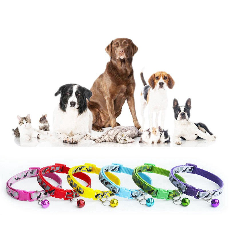 VÒNG CỔ LỤC LẠC CHO PET THÚ CƯNG CHÓ MÈO In hình rằn ri Chất liệu dù - Pet shop Uytinpro