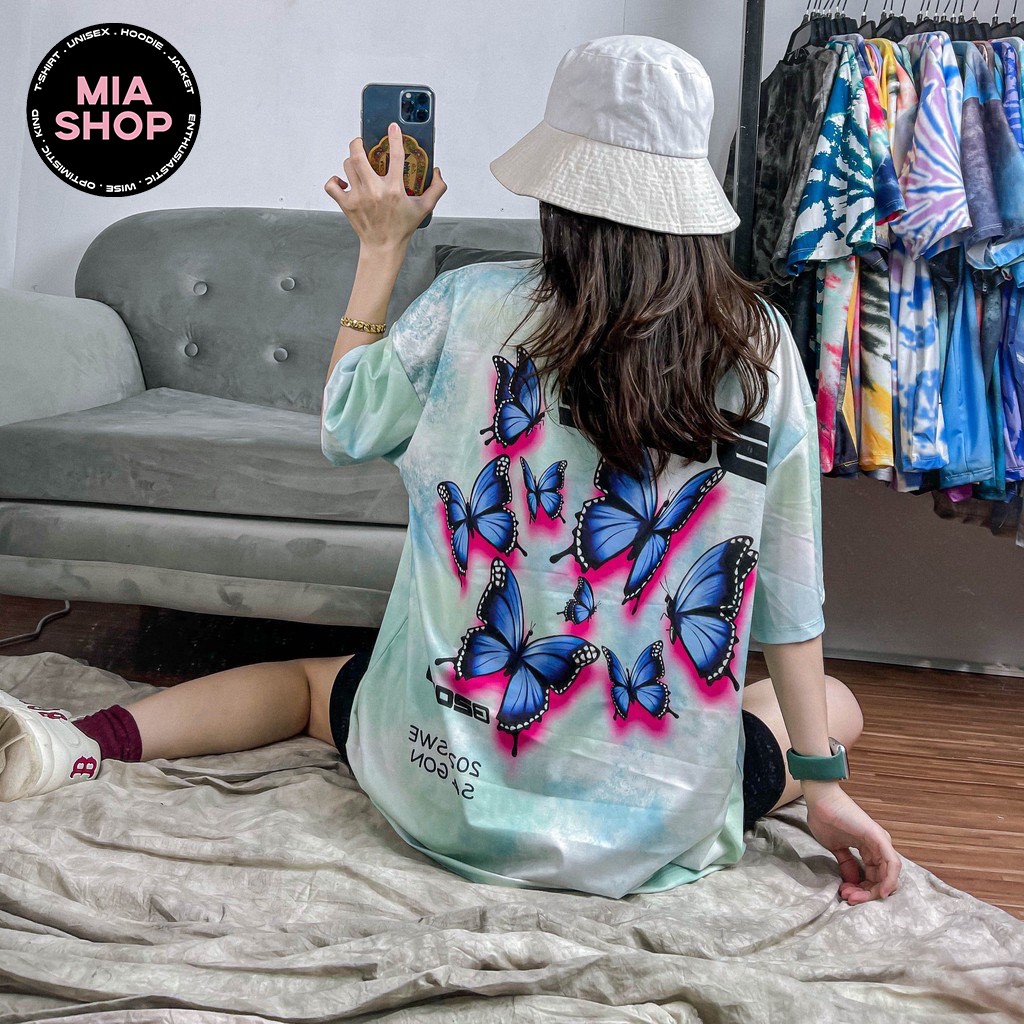 Áo thun tay lỡ MIA, Áo phông nữ form rộng dáng Unisex/Ulzzang, Loang màu mặc lẻ cặp nhóm hình SWE