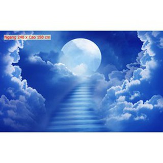 Tranh in canvas hinh bầu trời