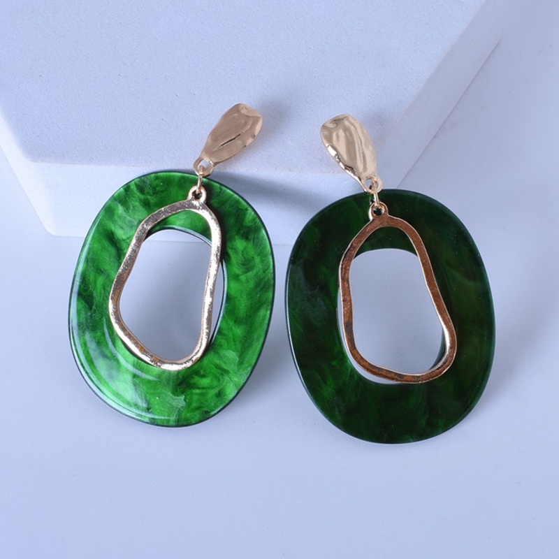 Bông Tai Hình Học Bằng Acrylic Dễ Thương Phong Cách Hàn Quốc Thời Trang Cho Nữ