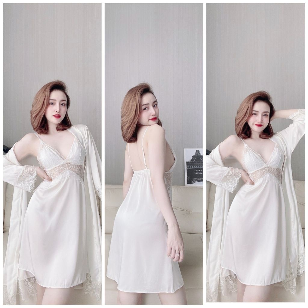 Váy ngủ sexy ❣️FREE SHIP❣️ Đầm ngủ sexy lụa Latin Chất Siêu Mát Dáng Siêu Xinh &lt; 60kg