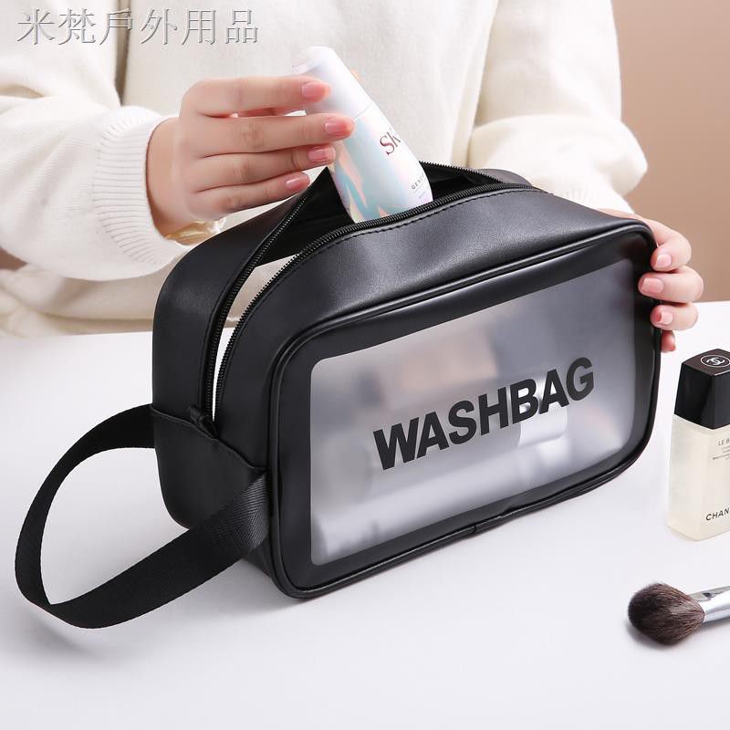 Set 3 túi đựng mỹ phẩm trong suốt WASHBAG đựng đồ trang điểm du lịch chống thấm nước nhiều kích cỡ