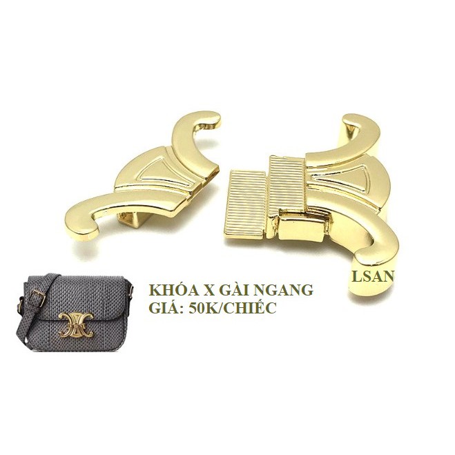 Khóa X Gài Ngang - Khóa túi xách - Phụ kiện túi xách