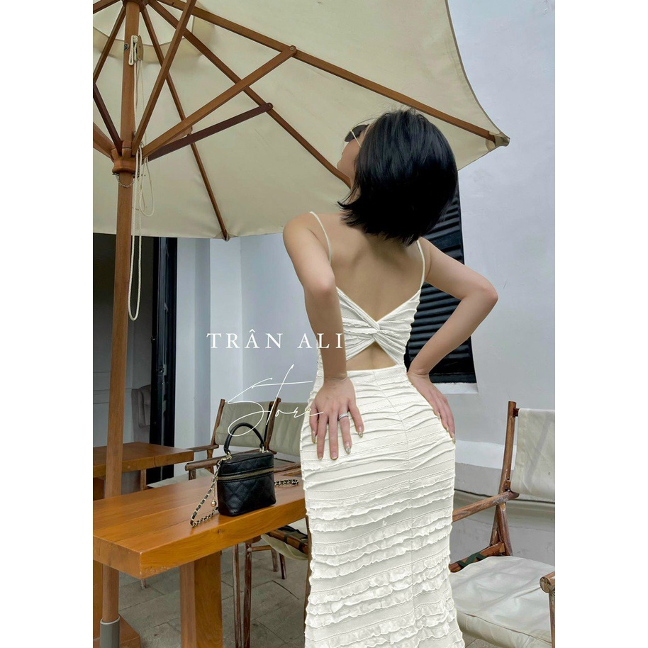 Đầm nữ maxi body xốp 2 dây khoét lưng 5 màu cực đẹp cho cô nàng năng động oa