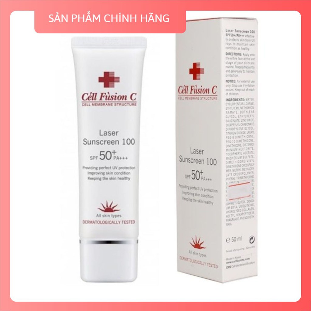 [TOP 1 SHOPEE] Kem Chống Nắng Cell Fusion C Laser Sunscreen 100 SPF50+/ PA+++ 50ml