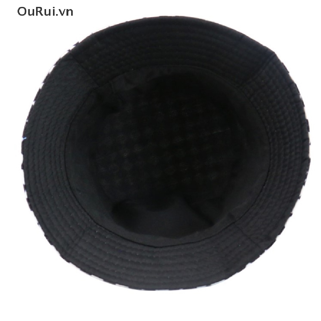 Mũ Bucket Họa Tiết Sọc Caro Trắng Đen Thời Trang Cho Nam Và Nữ