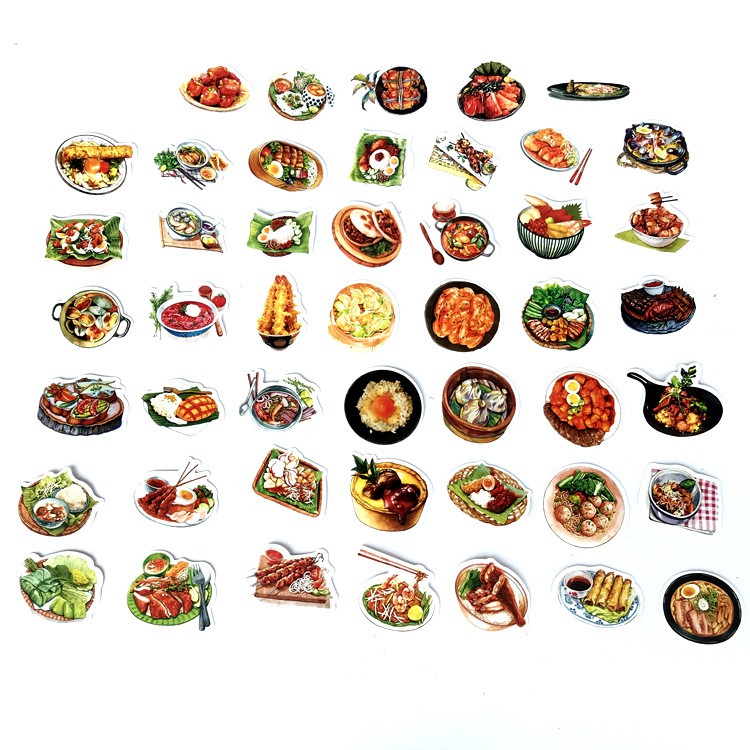 Set 47 Hình Dán Mini Chống Thấm Nước Cho Nhà Bếp