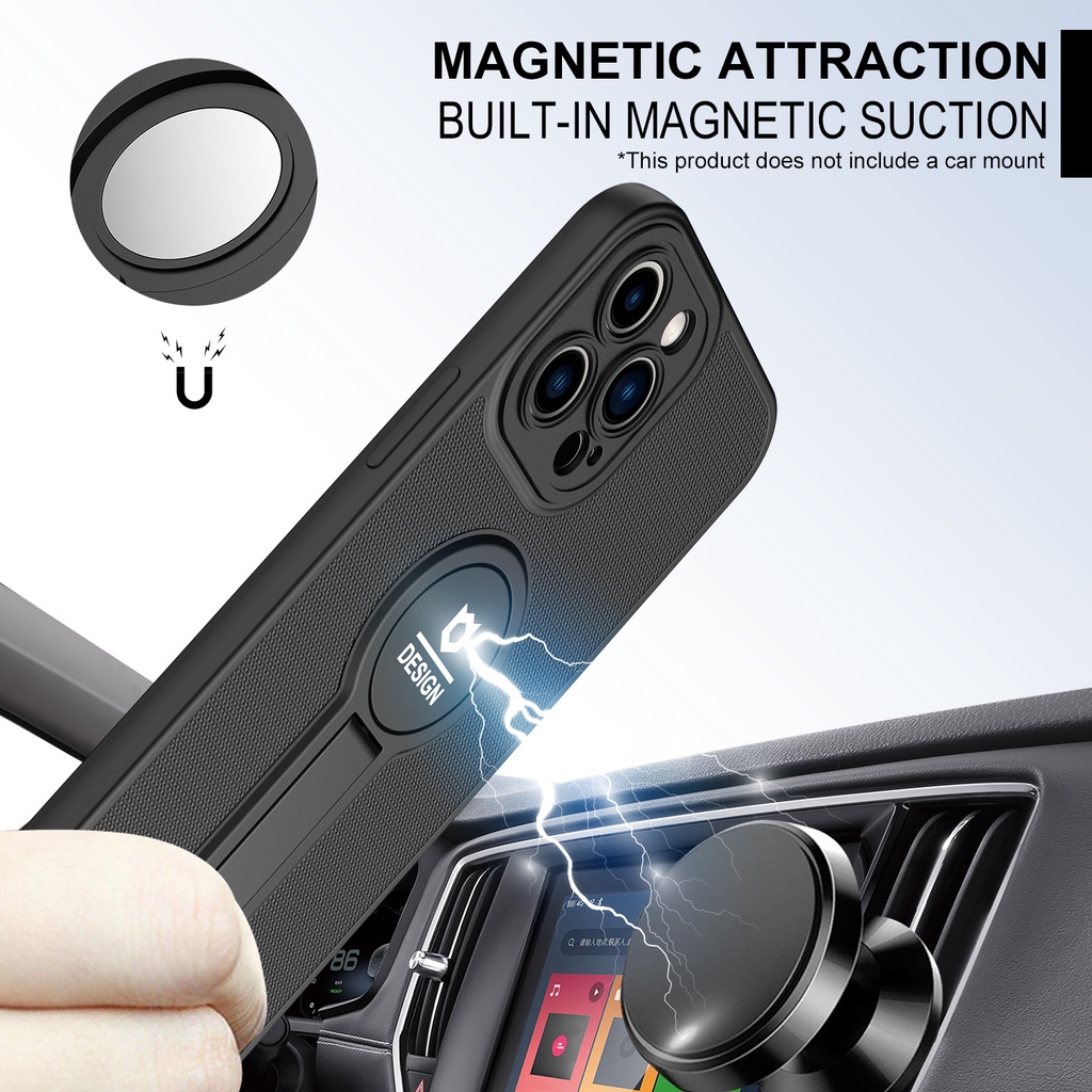 Shockproof Armor Stand Phone Case For iPhone 11 11 Pro 11 Pro Max iPhone 12 12 Pro 12 Pro Max iPhone 13 13 Pro 13 Pro Max Car Magnetic Kickstand Back Cover