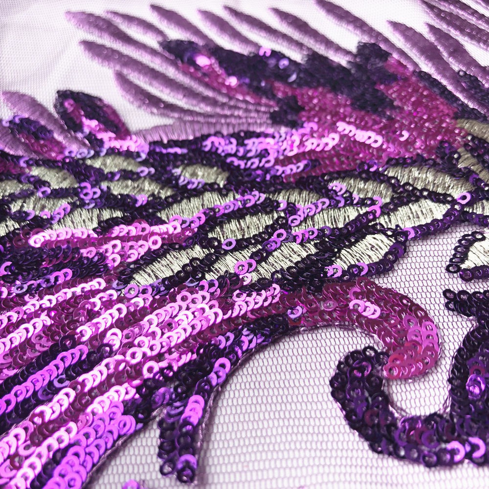 Miếng Vá Thêu Hình Hoa Lông Vũ Đính Kim Sa Lấp Lánh Trang Trí Quần Jean / Túi Xách / Váy Cưới diy