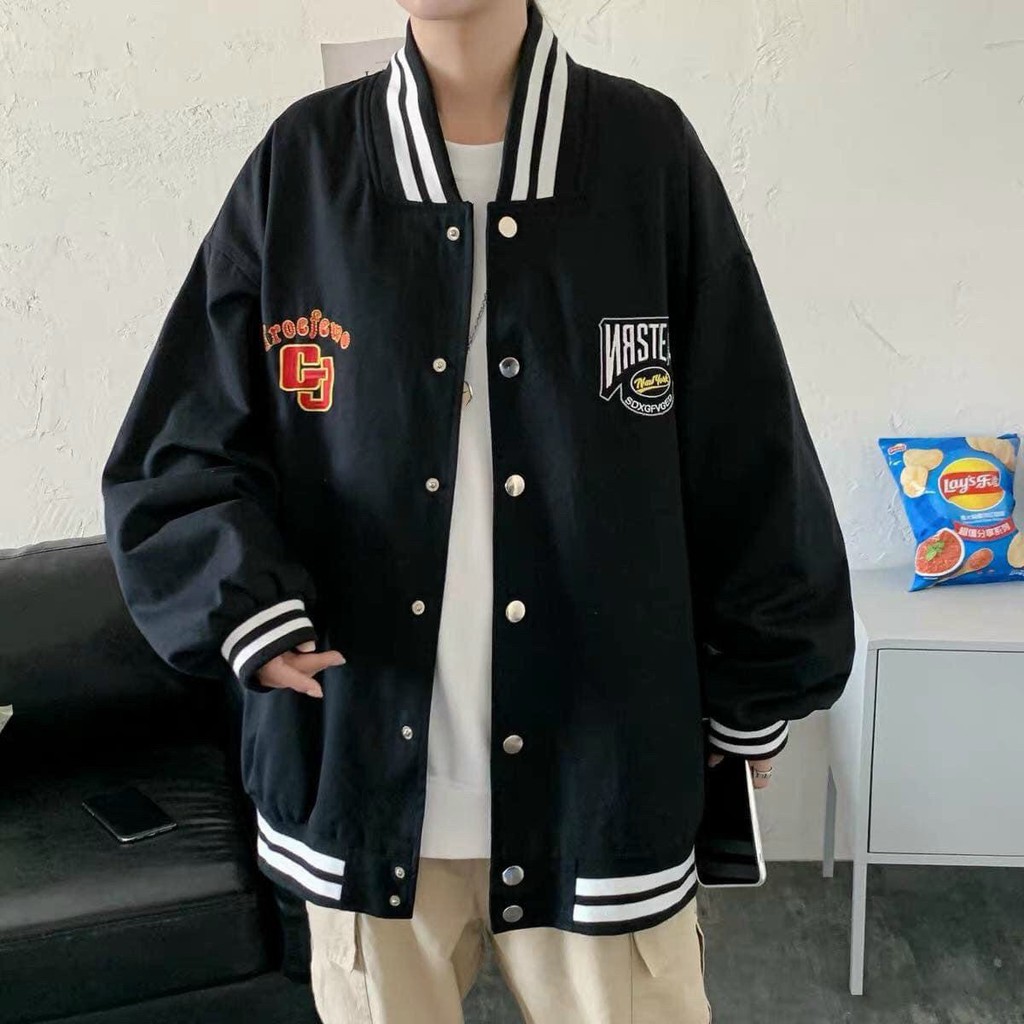 Áo Khoác Bomber Viền GJ Thời Trang Unisex