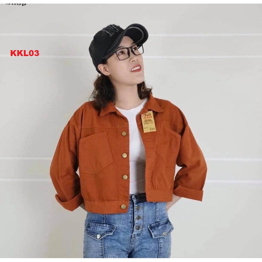 Áo Khoác Bò Croptop Nữ Dáng Ngắn Áo Denim Tôn Dáng Freesize dưới 58kg Panda Style