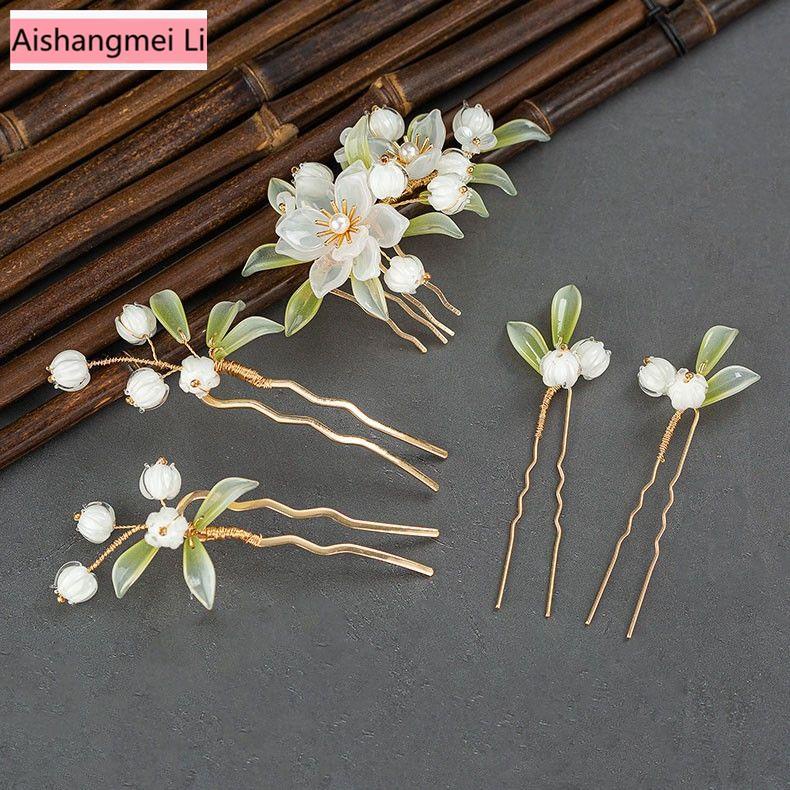 Trâm Cài Tóc Handmade Hình Hoa Lily Phong Cách Cổ Điển Cho Nữ