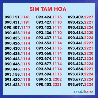 Sim mobifone trả trước số đẹp tam hoa 1, 2, 3 nhiều ưu đãi hơn - Thẻ sim điện thoại - Mobifone