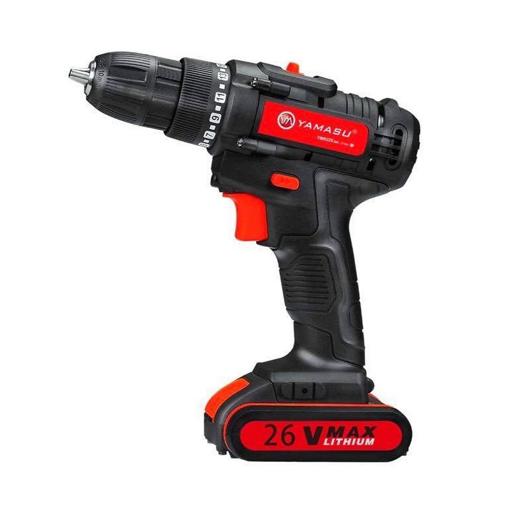 Máy khoan vít động lực Yamasu 21V - Model YMS-6026, Pin Li-ion 26V, Kích thước nhỏ gọn