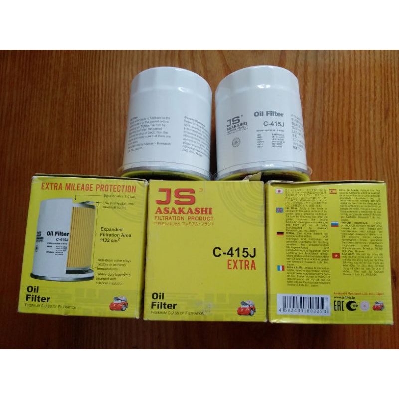 Lọc nhớt động cơ xe MITSUBISHI Zinger, Xpander, Triton Hãng JS ASAKASHI Nhật Bản