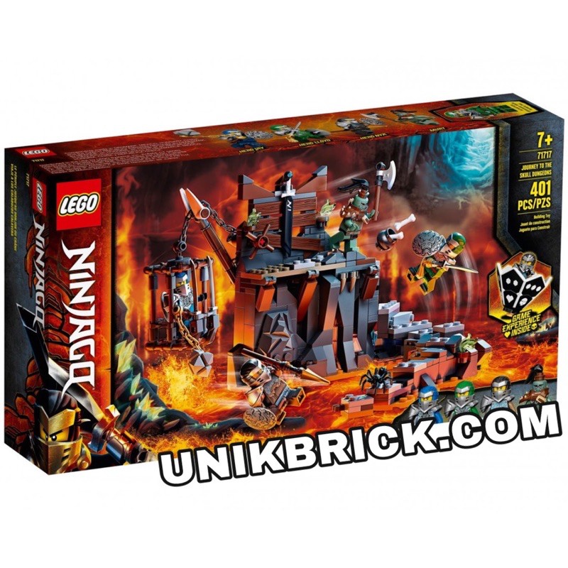Lego UNIK BRICK Ninjago 71717 Journey to the Skull Dungeons Hành trình đến ngục đầu lâu chính hãng .