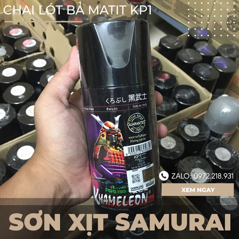 Sơn Samurai Bả Matit KP1 - Sơn Xịt Samurai Bột Bả
