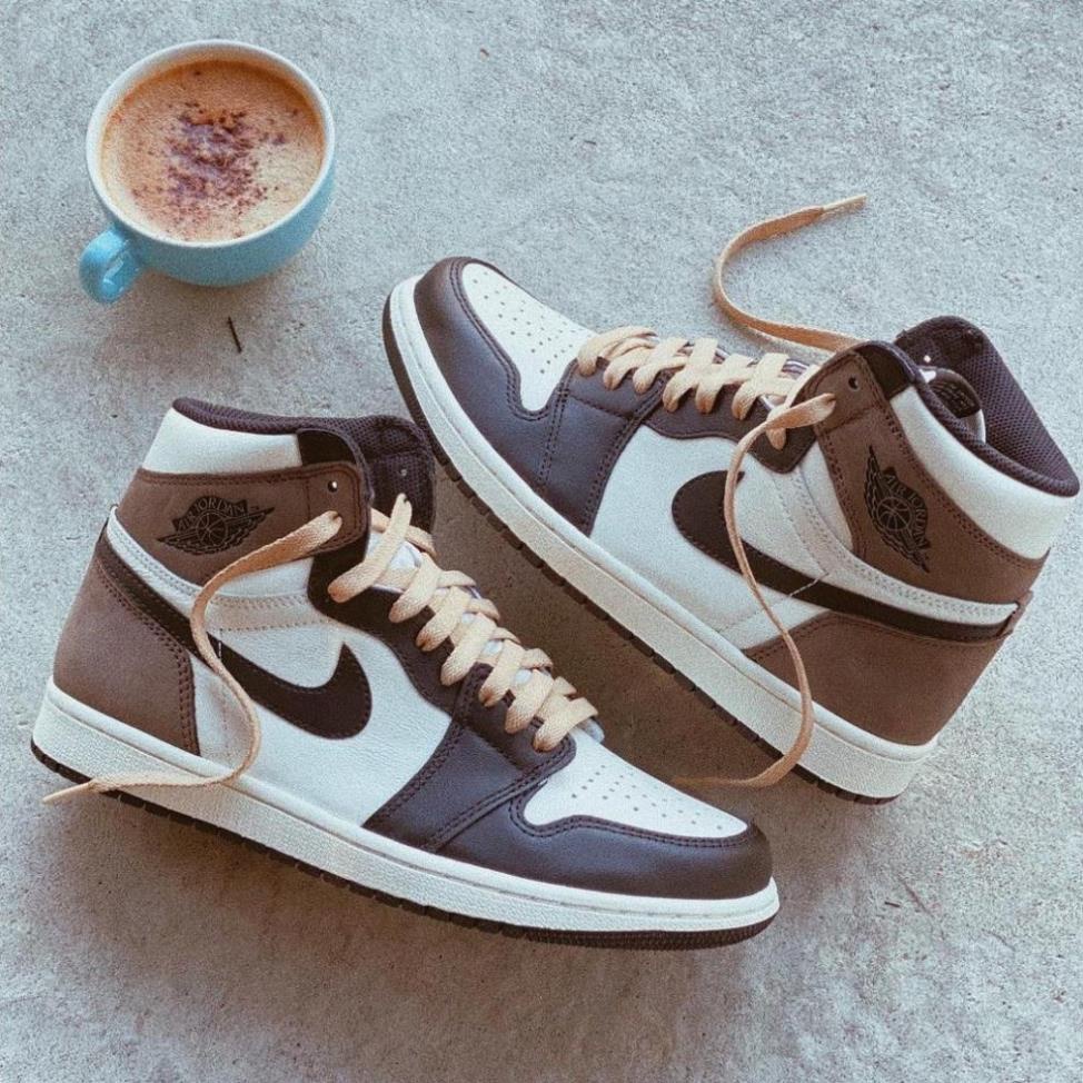 Giày jordan 𝐜ổ 𝐜𝐚𝐨 ⚡️𝐅𝐑𝐄𝐄 𝐒𝐇𝐈𝐏⚡️ Giày jordan Nâu đen cổ cao hàng cao cấp nam nữ full box