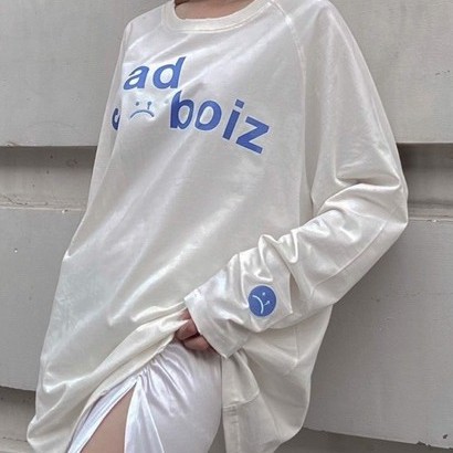 ÁO THUN UNI NAM NỮ Áo thun tay dài SADBOIZ RIPPED SIGNATURE LONG SLEEVE cá tính ĐẸP CHẤT