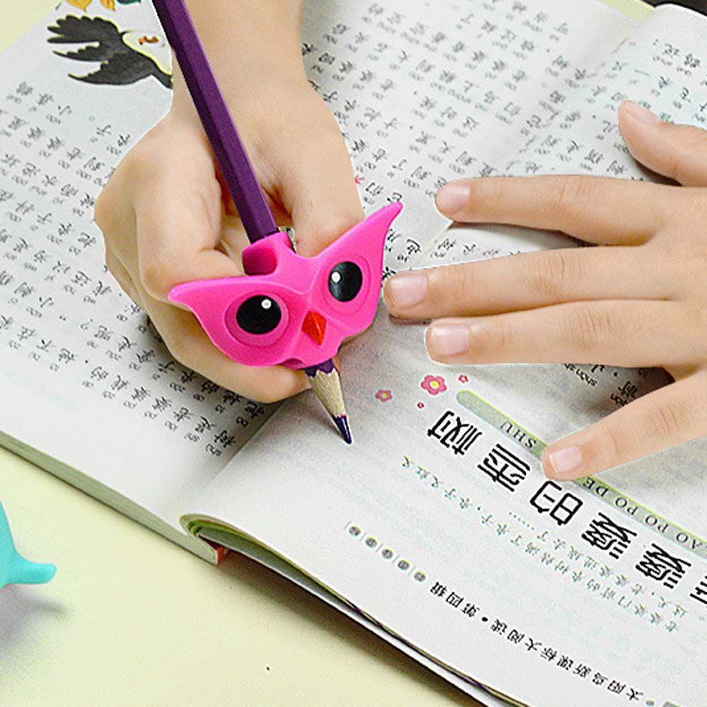 Tay Cầm Bút Silicone Hình Chim Cú Sáng Tạo Cho Học Sinh