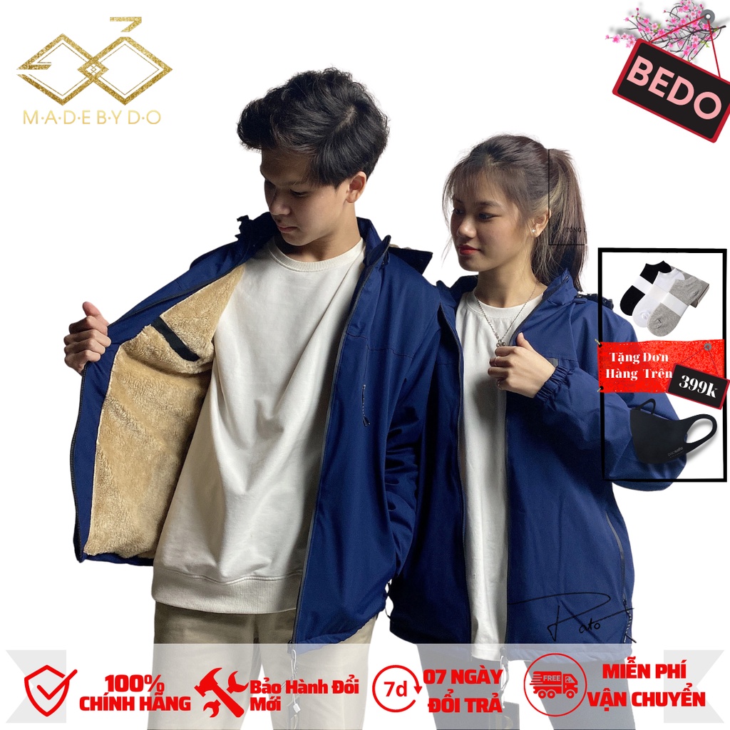 Áo gió lót lông nam nữ thể thao, bên trong lớp lông vàng loại siêu đẹp, siêu bền, ảnh do shop chụp AGD.N15